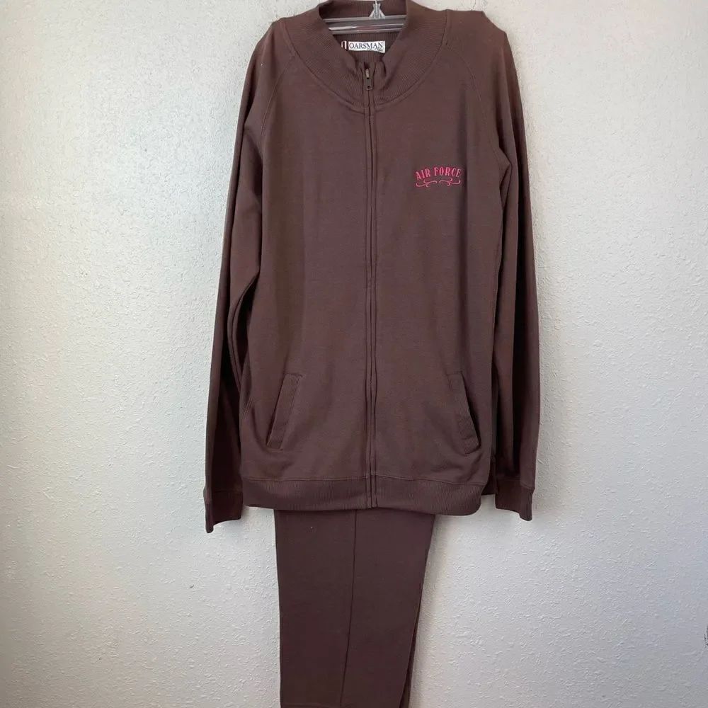 NWT Oarsman for Her Matching Air Force Full Zip Sweatshirt and Pants Size L
